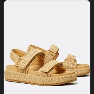 Tory Burch Beige Platform Sandals